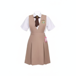 Jumper Escolar Plisado Beige – Uniforme Escolar Clásico y Resistente