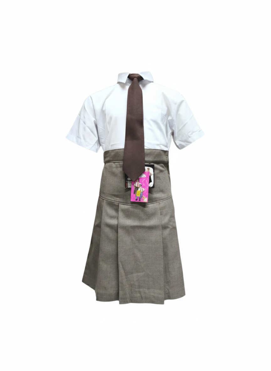 Falda Escolar Plisada Marr&oacute;n &ndash; Uniforme Escolar Cl&aacute;sico y Resistente